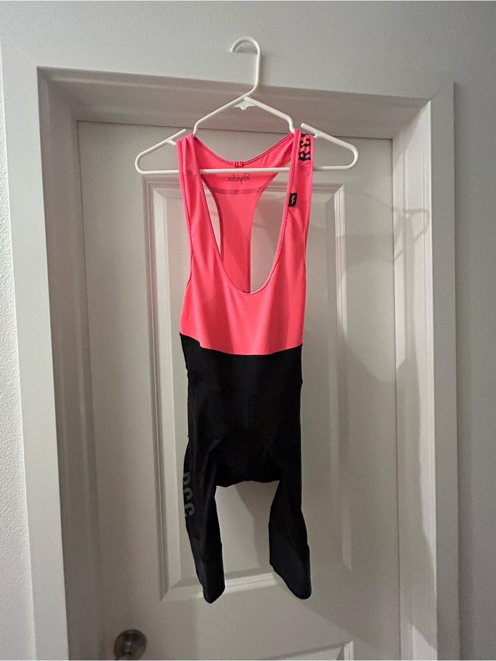 Rapha Women's Pink and Black Bib Bike Shorts